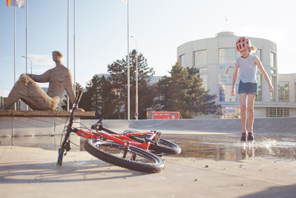 Brno Exhibition Centre and Fíha children's bike
